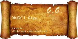Obál Olga névjegykártya